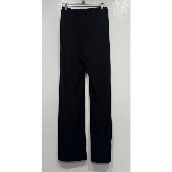 Skims Black Ribbed Pull On Straight Leg Lounge Pajama Pants Size Small READ - Picture 3 of 7